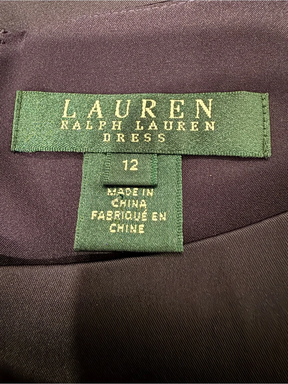 Lauren Ralph LAUREN Sapphire Sheath Dress Satin Cocktail Special Occasion Sz 12 - Picture 4 of 5